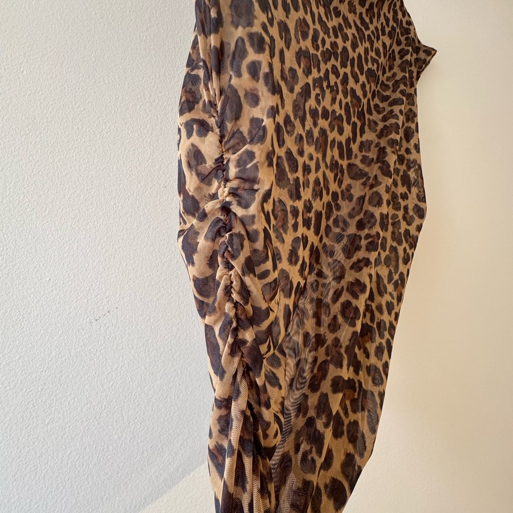 Abercrombie & Fitch Leopard Print Sheer Top - Picture 5 of 7